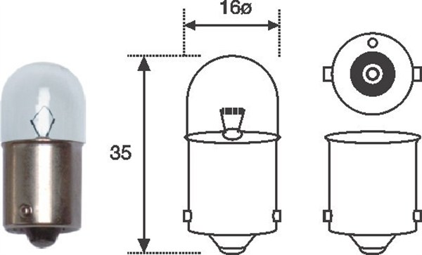 MAGNETI MARELLI Izzó, irányjelző R10W12_MM